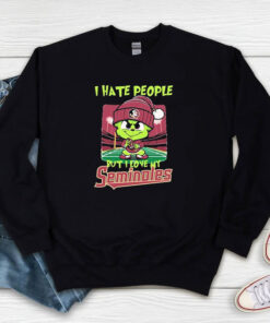 Santa Grinch Chibi I Hate People But I Love My Florida State Sweatshirt
