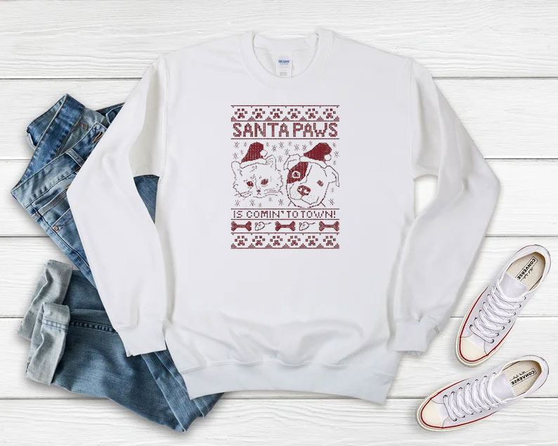 Santa Paws Dog And Cat Is Coming To Town Ugly Christmas Sweatshirt 510x408 image Santa Paws Dog And Cat Is Coming To Town Ugly Christmas Sweatshirt 510x408 Santa Paws Dog And Cat Is Coming To Town Ugly Christmas Sweatshirt