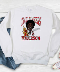 Scoot Henderson Portland Trail Blazers Homage Caricature Sweatshirt