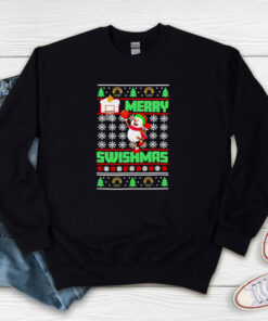 Snowman Play Basetball Merry Sweatshirt
