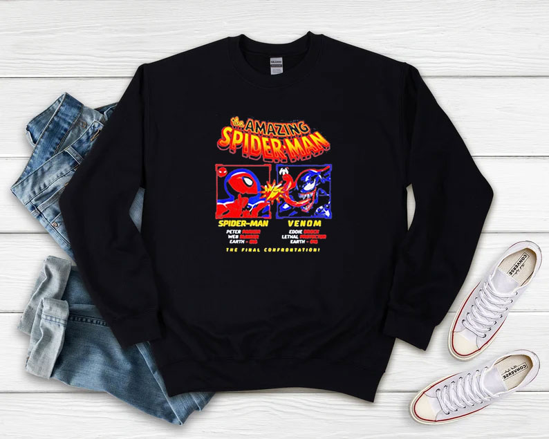 Spider Man vs Venom The Amazing Spider Man Sweatshirt 510x408 image Spider Man vs Venom The Amazing Spider Man Sweatshirt 510x408 Spider Man vs Venom The Amazing Spider Man Sweatshirt