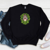 Stoner Sloth Smoking In Weed Garden Sweatshirt