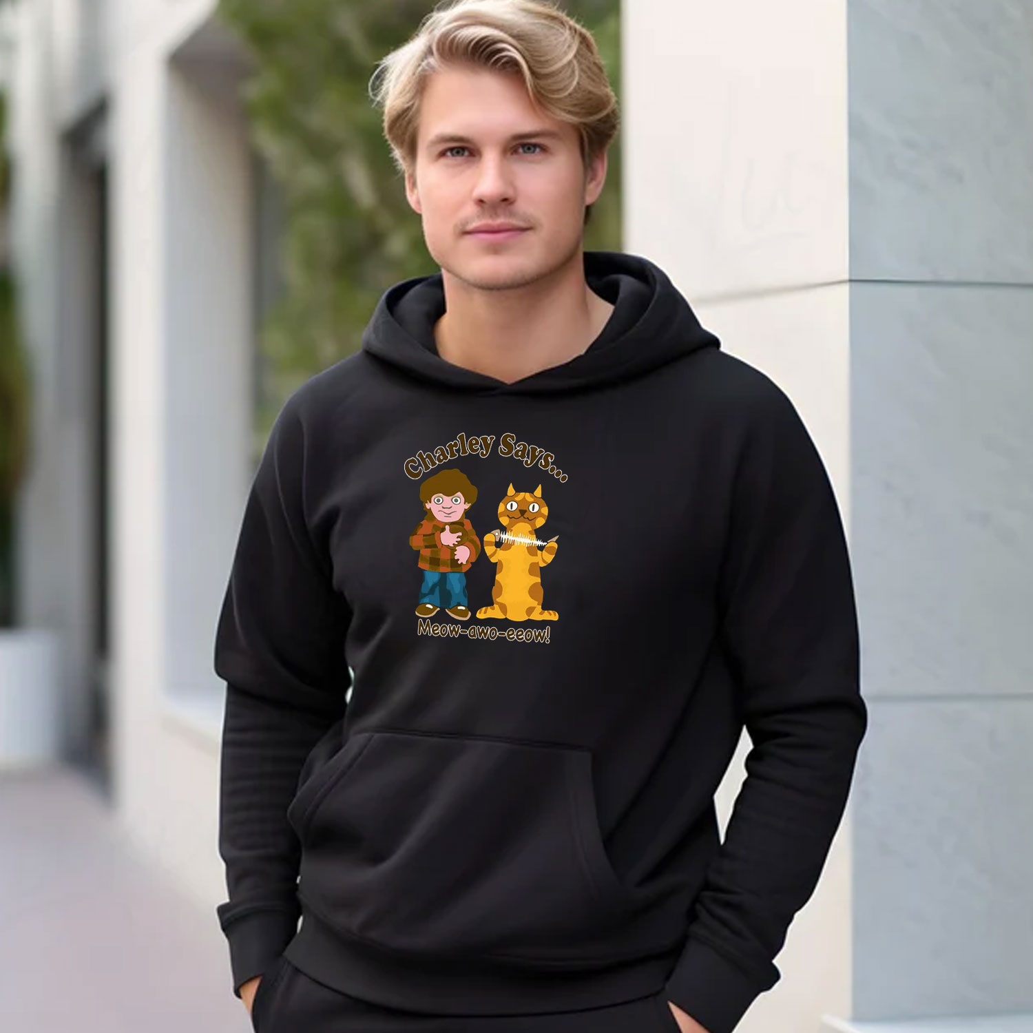 Funny Cartoon Charley Says Meow Retro TV Safety Hoodie 510x510 image Funny Cartoon Charley Says Meow Retro TV Safety Hoodie 510x510 Funny Cartoon Charley Says Meow Retro TV Safety Hoodie