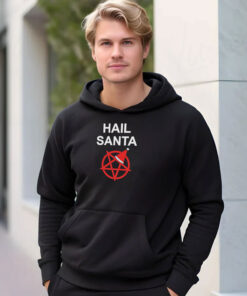 Hail Santa Pentagram Meme Hoodie