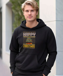 Happy Christmas Tree Light Ugly Christmas Hoodie