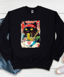 Cat Ramen Japanese Funny Cat Kawaii Cat Anime Sweatshirt