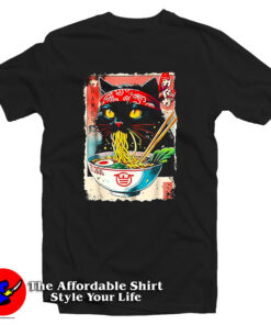 Cat Ramen Japanese Funny Cat Kawaii Cat Anime T Shirt
