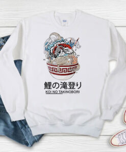 Koi No Takinobori Fish Japan Great Wave Off Kanagawa Sweatshirt