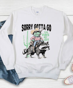 Cowboy Frog Riding Raccoon The Vibes Are Off Weird Sweatshirt