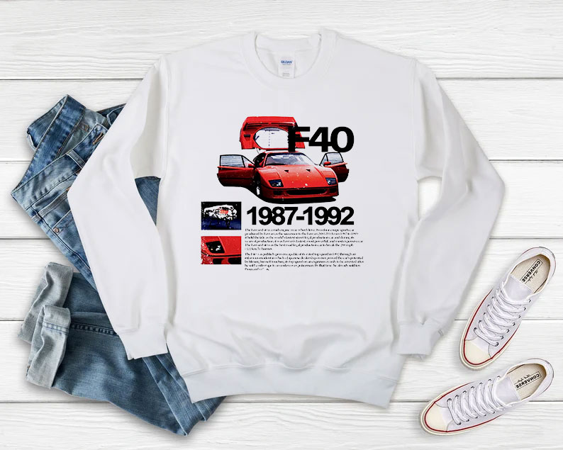 Ferrari F40 Vintage Sweatshirt 510x408 image Ferrari F40 Vintage Sweatshirt 510x408 Ferrari F40 Vintage Sweatshirt