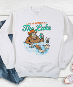 Vintage Bigfoot Life Is Better at The Lake Cryptidcore Sweatshirt