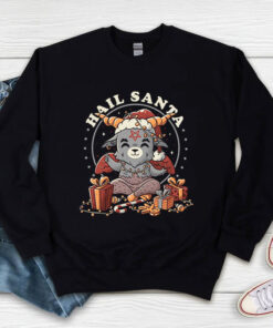 Hail Santa Funny Cute Evil Christmas Baphomet Sweatshirt