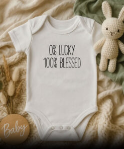 0 Lucky 100 Blessed Baby Onesie