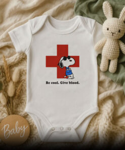 Be Cool Give Blood Snoopy Baby Onesie