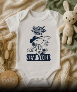 Bronx Bombers Snoopy New York Yankees Snoopy Baseball Baby Onesie