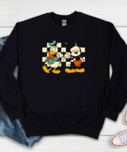 Checkered Donald And Mickey Sweatshirt
