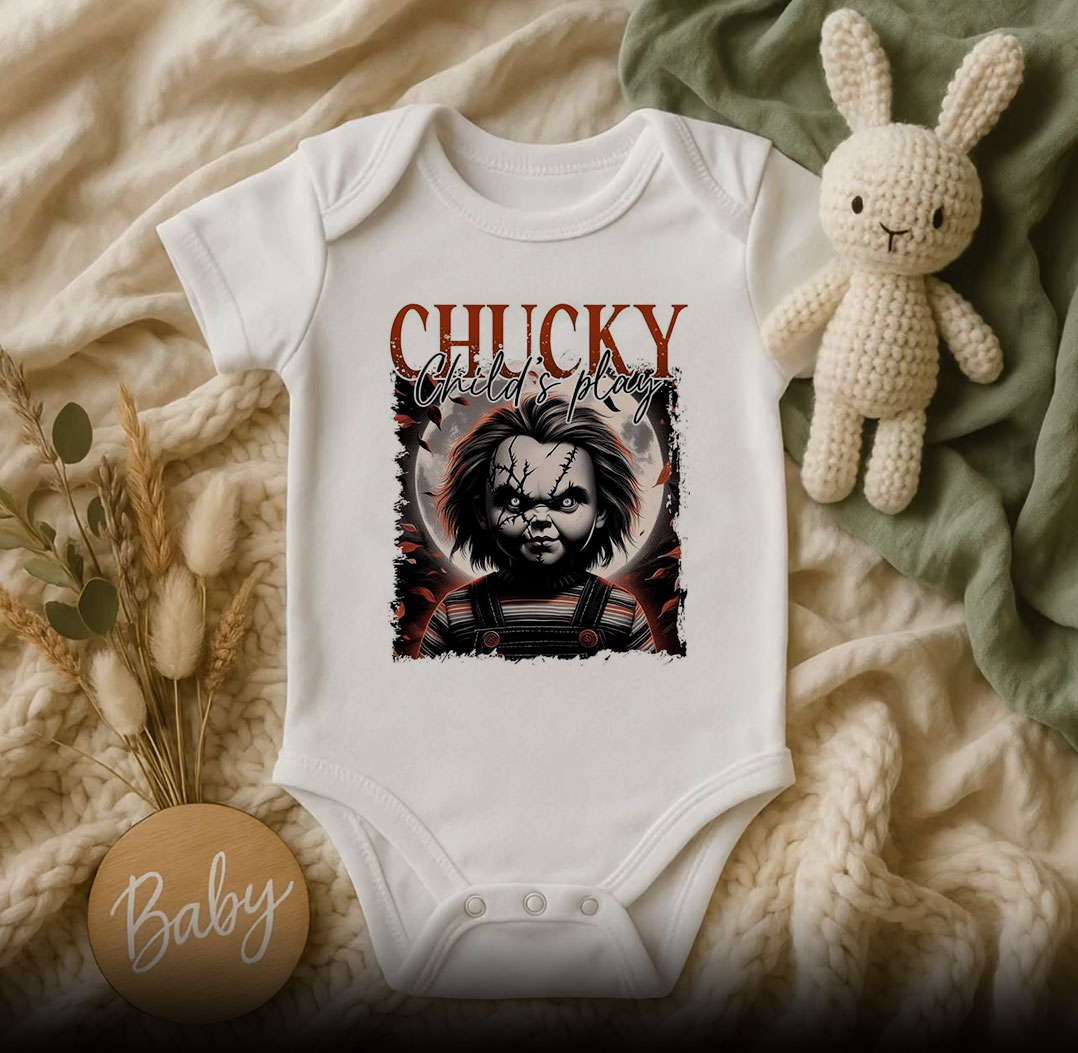 Chucky Childs Play Halloween Baby Onesie 510x498 image Chucky Childs Play Halloween Baby Onesie 510x498 Chucky Child's Play Halloween Baby Onesie