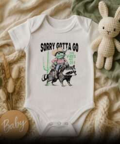 Cowboy Frog Riding Raccoon The Vibes Are Off Weird Baby Onesie