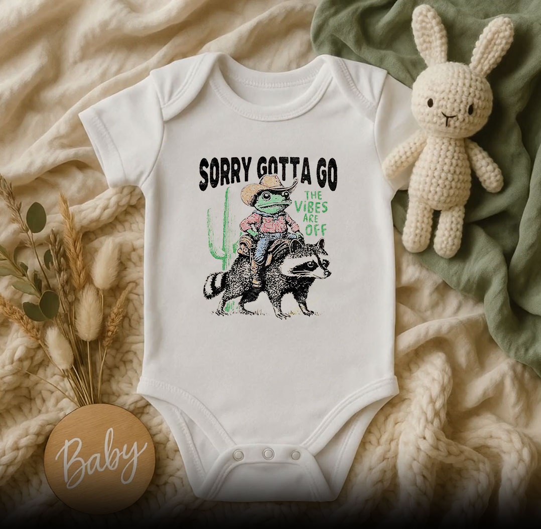 Cowboy Frog Riding Raccoon The Vibes Are Off Weird Baby Onesie 510x498 image Cowboy Frog Riding Raccoon The Vibes Are Off Weird Baby Onesie 510x498 Cowboy Frog Riding Raccoon The Vibes Are Off Weird Baby Onesie