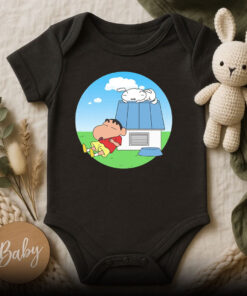 Crayon Nuts Shin chan and Shiro Baby Onesie