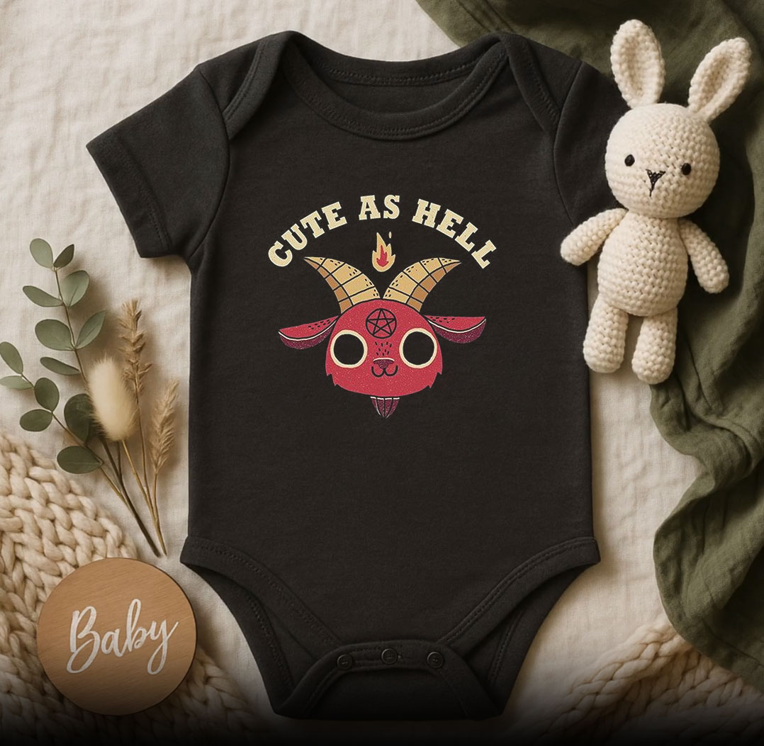 Cute as Hell Baby Onesie 510x498 image Cute as Hell Baby Onesie 510x498 Cute as Hell Baby Onesie