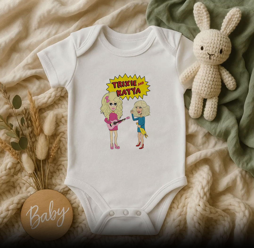 Drag Queen Merch Trixie And Katya Baby Onesie 510x498 image Drag Queen Merch Trixie And Katya Baby Onesie 510x498 Drag Queen Merch Trixie And Katya Baby Onesie