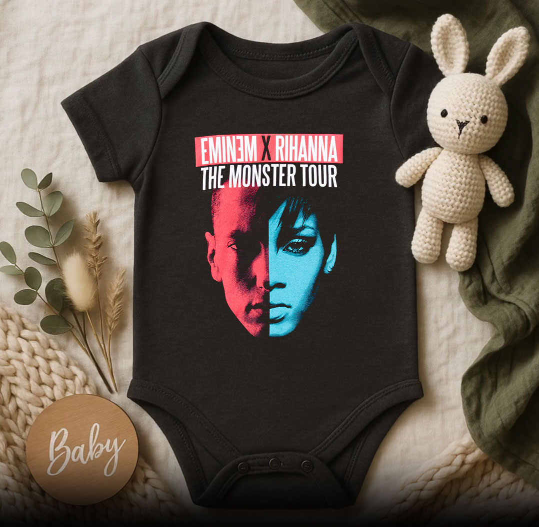 Eminem x Rihanna Monster 2014 Tour Baby Onesie 510x498 image Eminem x Rihanna Monster 2014 Tour Baby Onesie 510x498 Eminem x Rihanna Monster 2014 Tour Baby Onesie