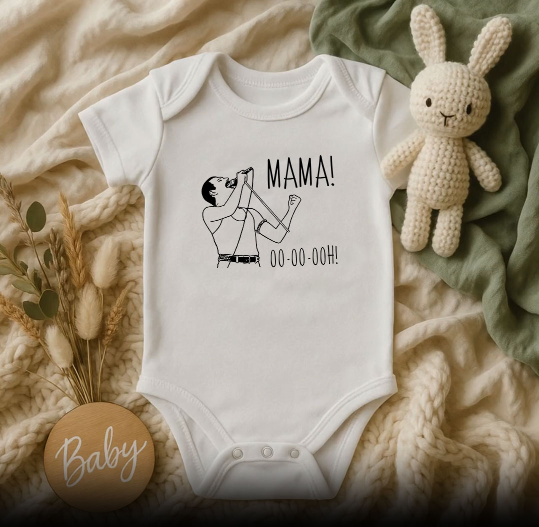 Freddie Mercury Queen Mama Baby Onesie 510x498 image Freddie Mercury Queen Mama Baby Onesie 510x498 Freddie Mercury Queen Mama Baby Onesie