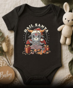 Hail Santa Funny Cute Evil Christmas Baphomet Baby Onesie
