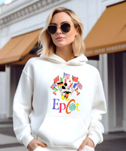 Mickey Flags of Nations Vintage Hoodie