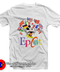 Mickey Flags of Nations Vintage T Shirt