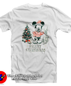 Retro Disney Christmas Santa Mickey T Shirt