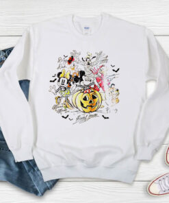 Retro Mickey & Friends with Signs Halloween Sweatshirt
