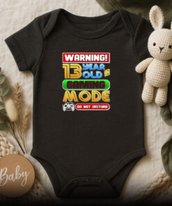 Warning 13 Year Old In Gaming Mode Birthday Baby Onesie