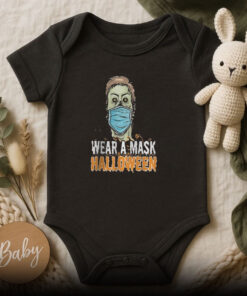 Wear A Mask Halloween Baby Onesie