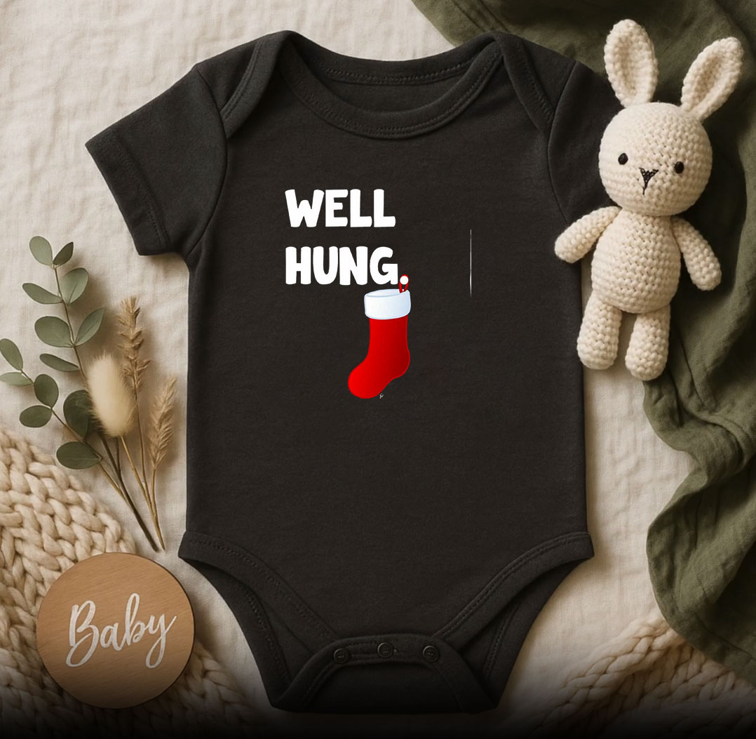 Well Hung Endowed Christmas Stocking Baby Onesie 510x498 image Well Hung Endowed Christmas Stocking Baby Onesie 510x498 Well Hung Endowed Christmas Stocking Baby Onesie