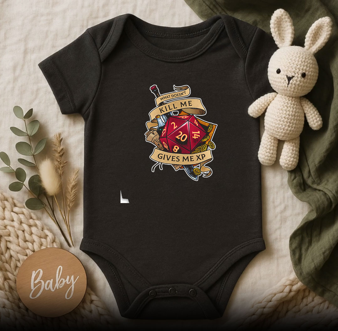 What Doesnt Kill Me Gives Me Xp Baby Onesie 510x498 image What Doesnt Kill Me Gives Me Xp Baby Onesie 510x498 What Doesn'T Kill Me Gives Me Xp Baby Onesie