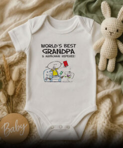Worlds Best Grandpa & Armchair Referee Baby Onesie