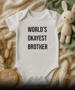 World's Okayest Brothe Baby Onesie