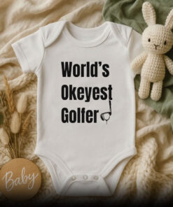 Worlds Okayest Golfer Baby Onesie