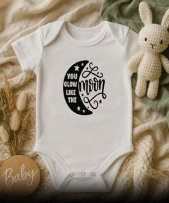 You Are Glow Like The Moon Baby Onesie